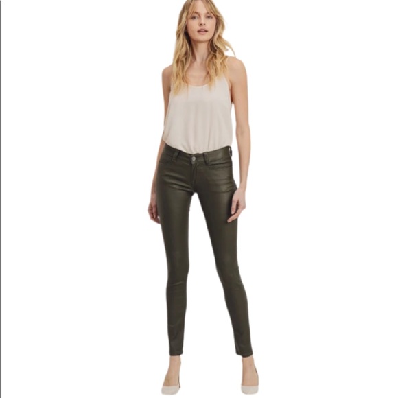 NWT💝 Sarina Skinny Coat Green Denim Pants - Picture 6 of 10